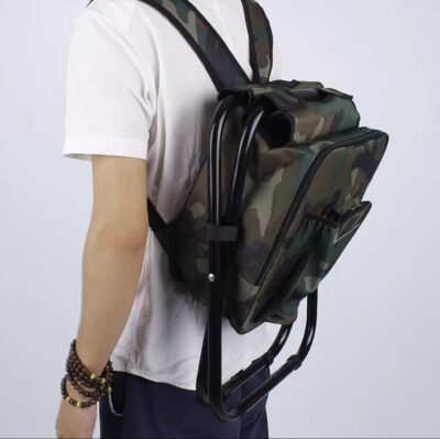 SILLA PLEGANBLE CAMUFLA CON BOLSO 31*35*42CM  HX-02 - Imagen 4