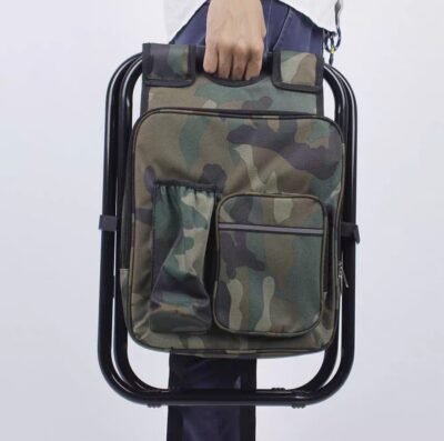 SILLA PLEGANBLE CAMUFLA CON BOLSO 31*35*42CM  HX-02 - Imagen 3